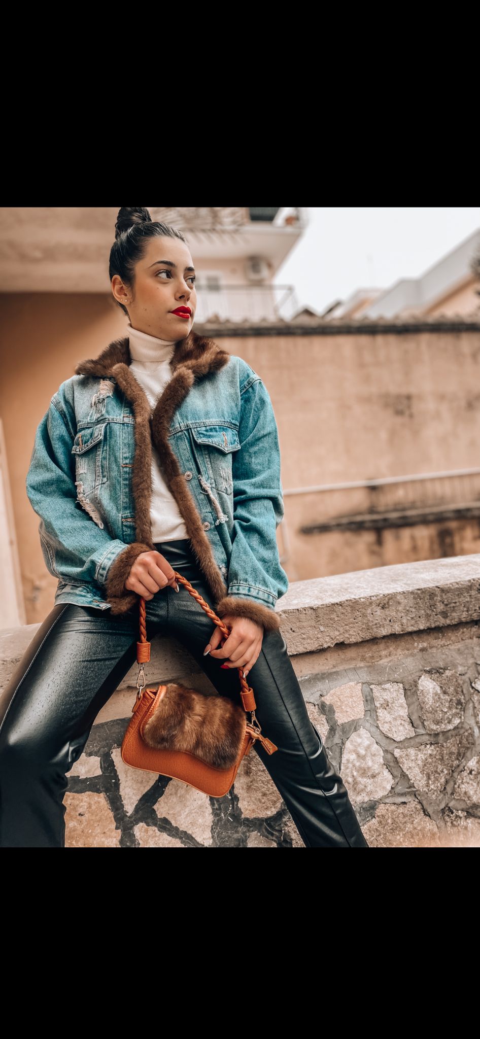 Jaket jeans vero visone
