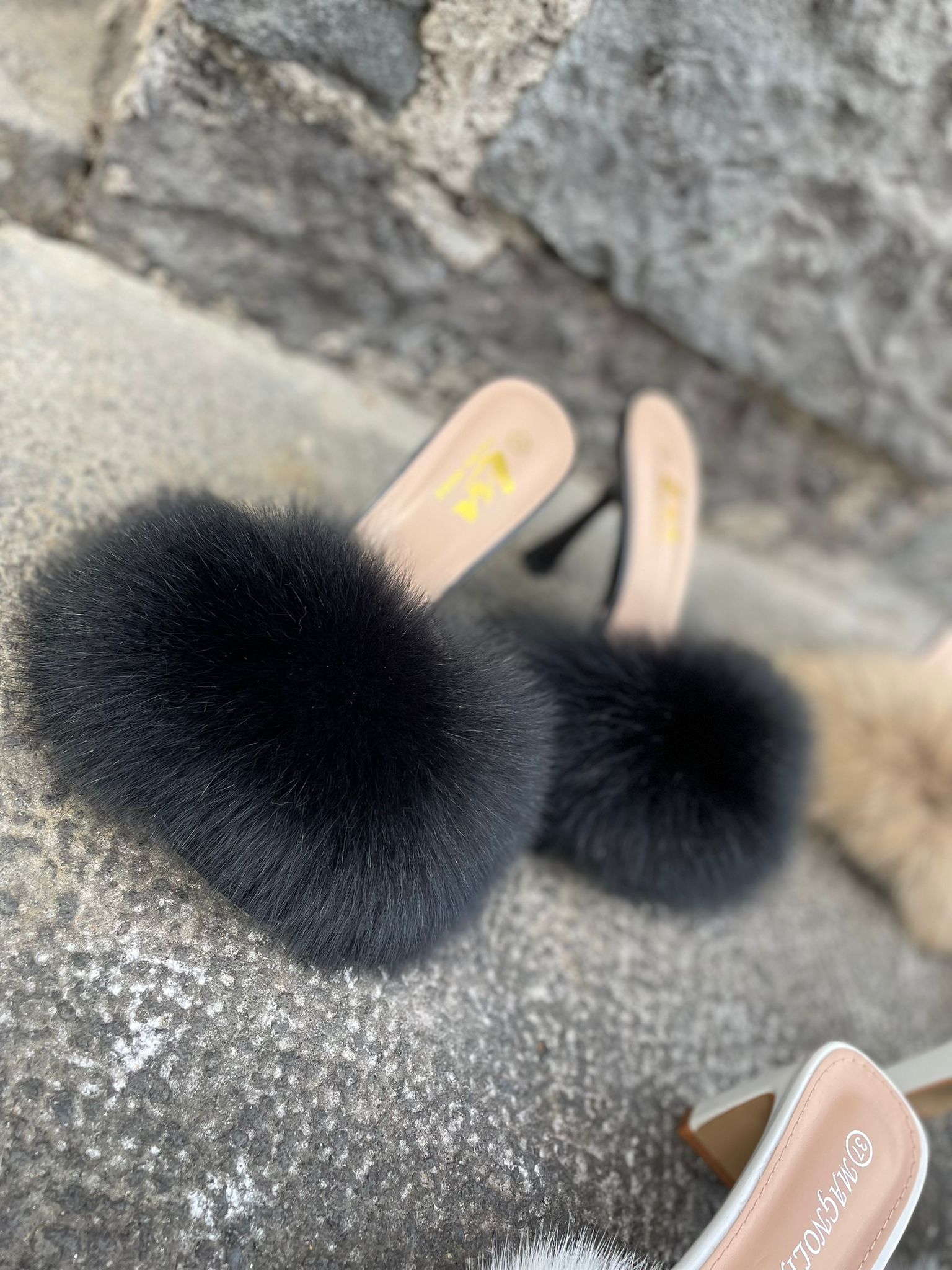 Scarpe in vera pelliccia