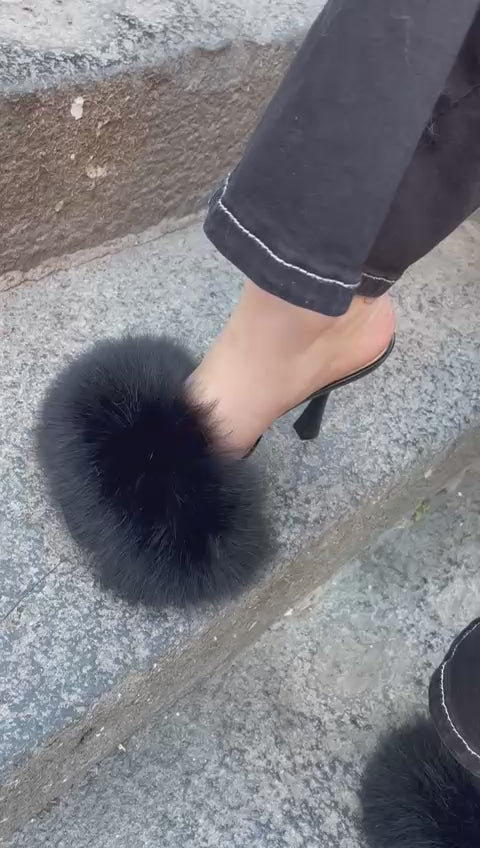 Scarpe in vera pelliccia